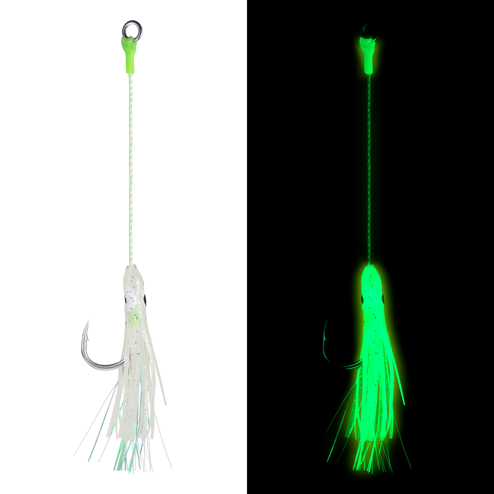 Fishing Hook Jig - 3 adet Işıklı Ahtapot Yem Kancası,
