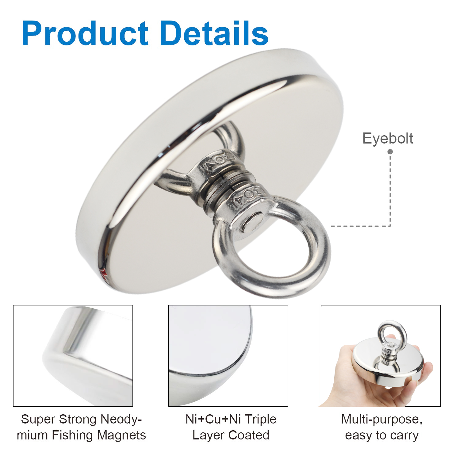 D90 Çekme Max 350 kg Süper Güç - Fishing Hook Stainless Steel incelemesi ve fiyatı